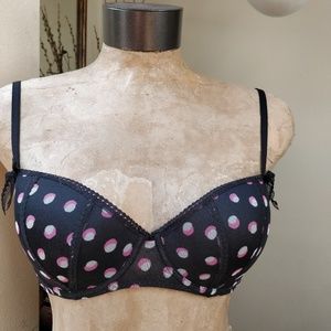 VNTG Betsy Johnson Polka Dot Bra